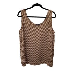 NWOT M & S Collection (UK) Sleeveless Shell, Size UK 18/US 14, Black,Gold,White